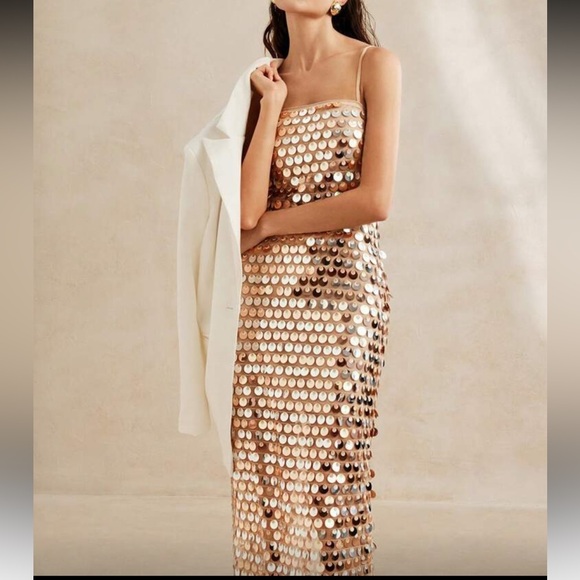 NEW Glamorous Sequin Maxi Dress - Picture 3 of 7